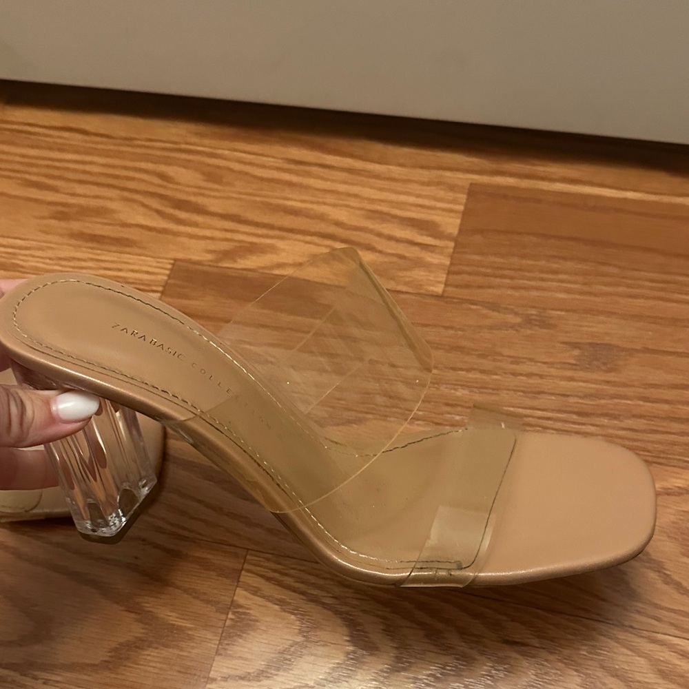 Clear Strap Nude Heeled Sandal - Women - Picture 3 of 6